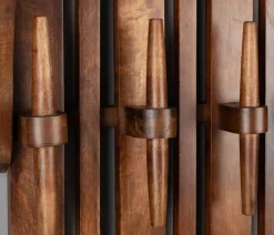 Dutchbone Kapstokken|Jakub Wandkapstok Plank Walnoot 66cm