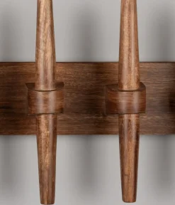 Dutchbone Kapstokken|Jakub Wandkapstok Walnoot 52cm