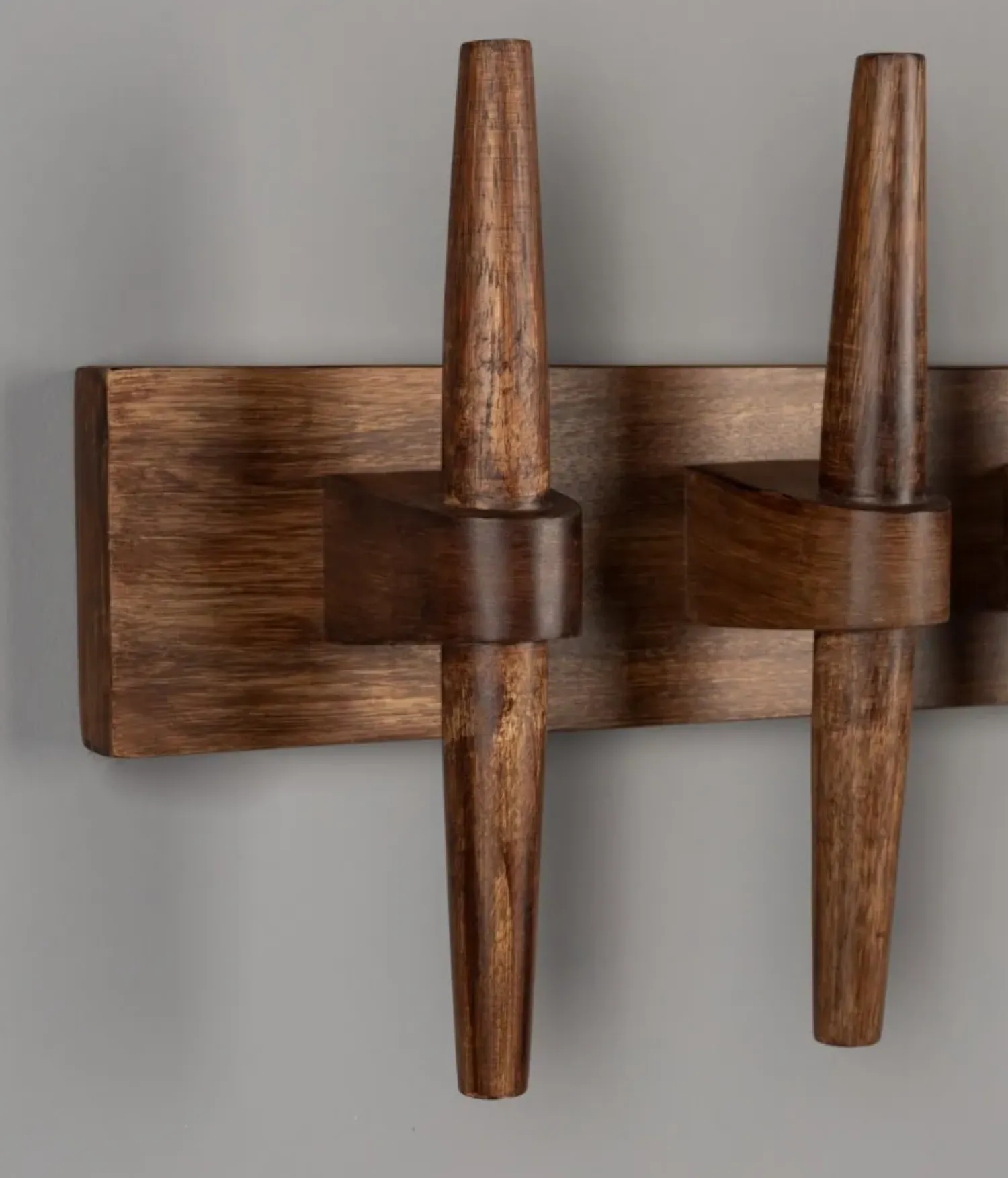 Dutchbone Kapstokken|Jakub Wandkapstok Walnoot 52cm