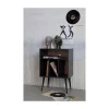 WOOOD Nachtkastjes|Industriele Kasten|James Kastje zwart/walnoot 60cm