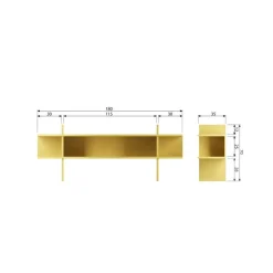 WOOOD Sidetables|Jana Sidetable grenen grijs 180cm