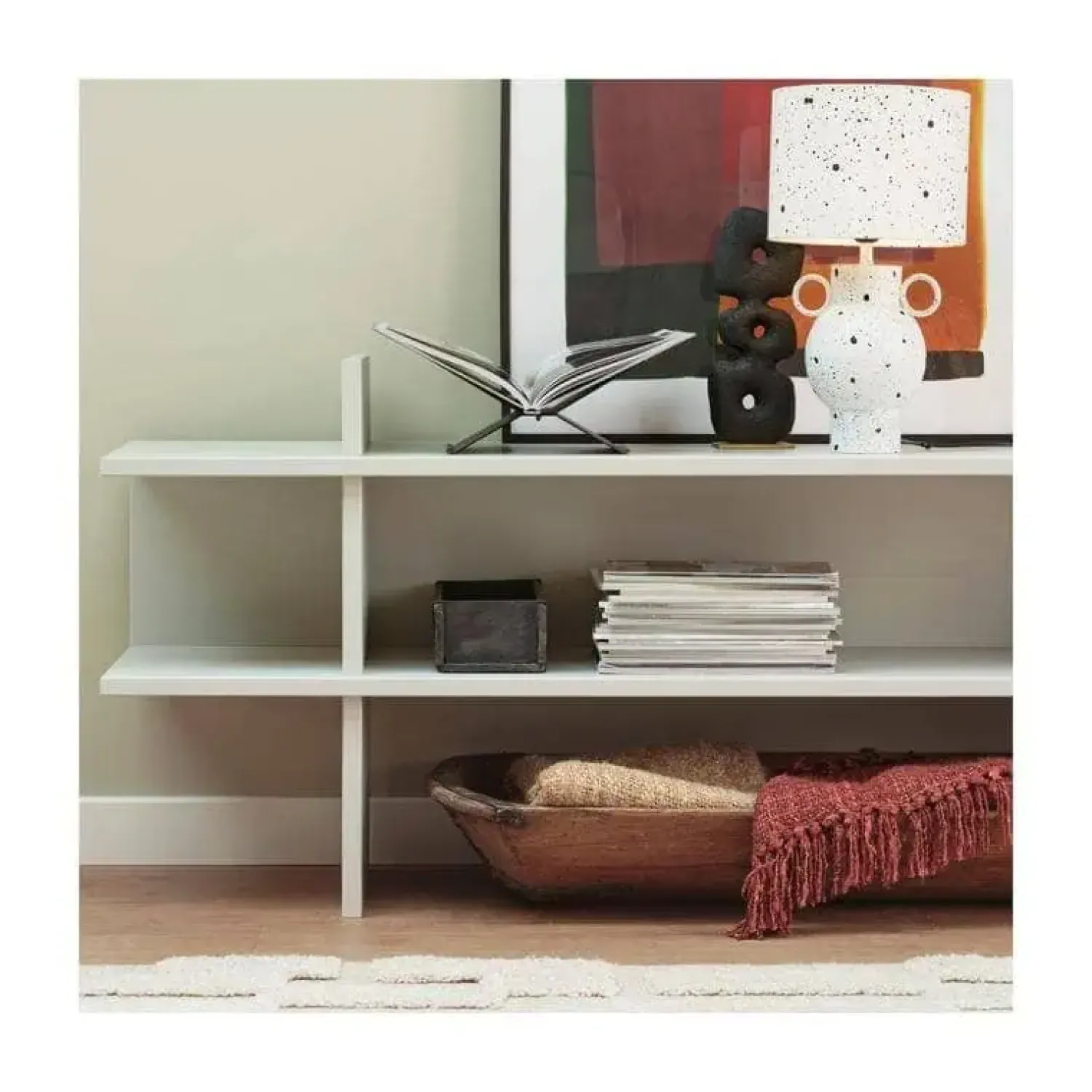 WOOOD Sidetables|Jana Sidetable grenen grijs 180cm