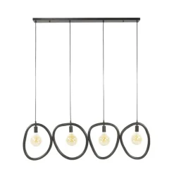 Kalfort Hanglampen|Jane 4-lichts Hanglamp Artic zwart