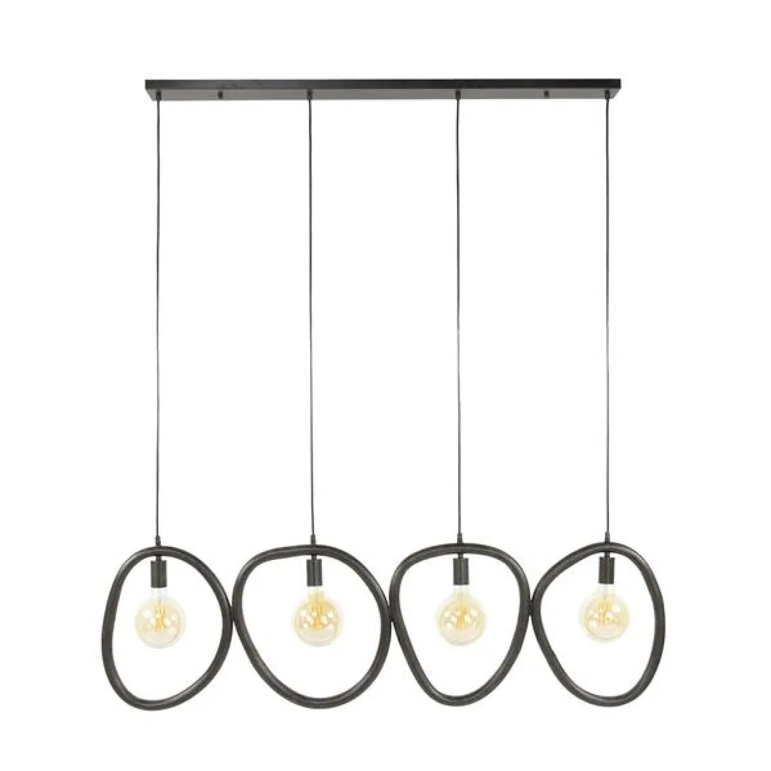 Kalfort Hanglampen|Jane 4-lichts Hanglamp Artic zwart