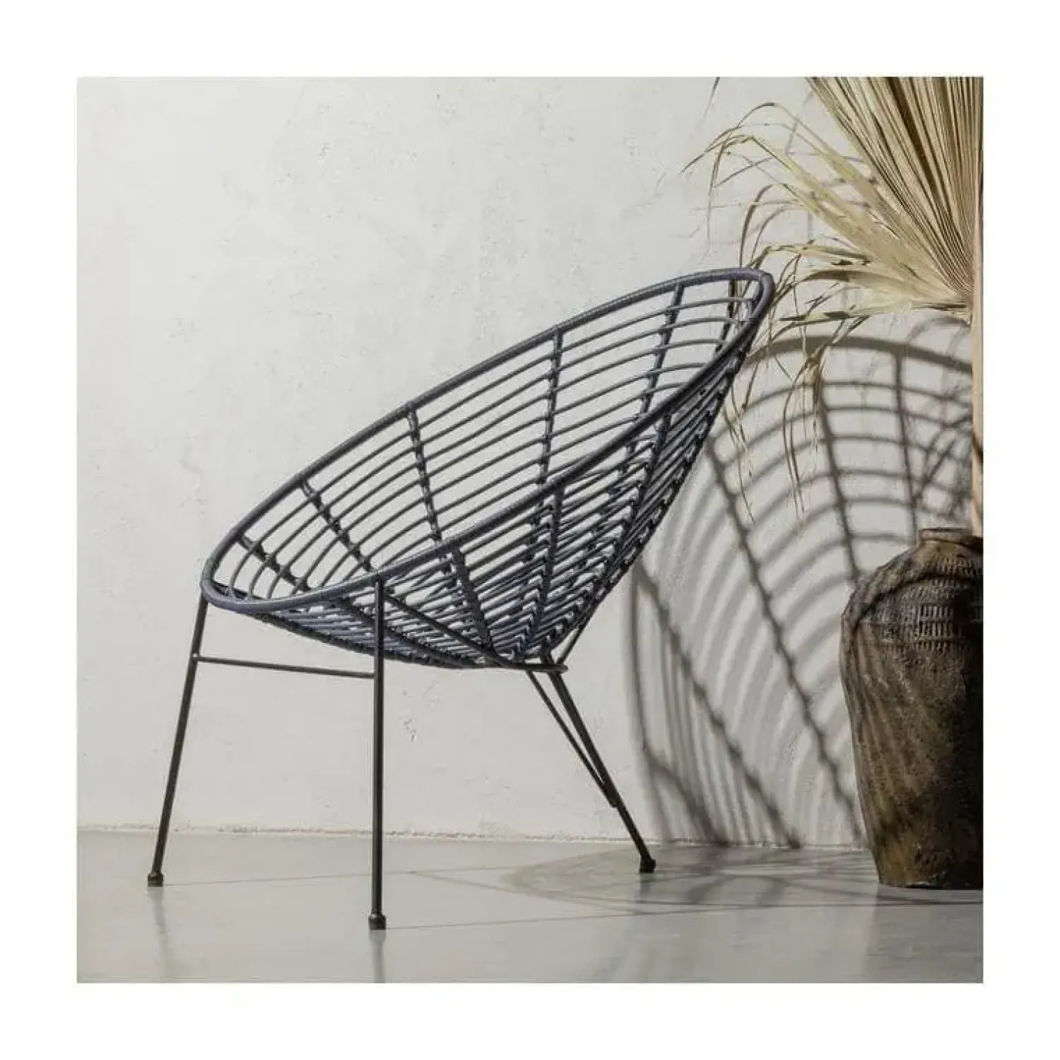 WOOOD Tuinstoelen|Jane Loungestoel tuin inkt