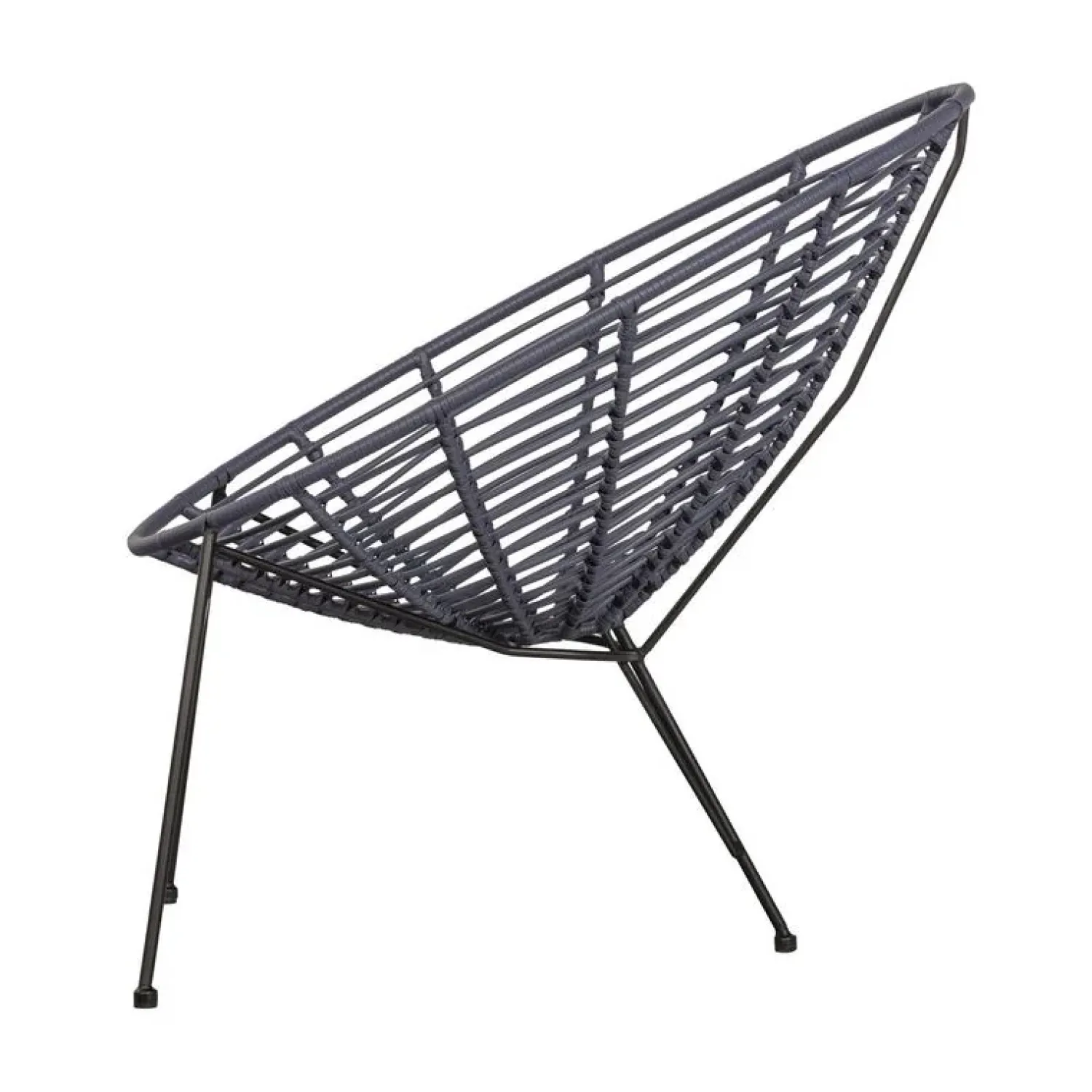 WOOOD Tuinstoelen|Jane Loungestoel tuin inkt
