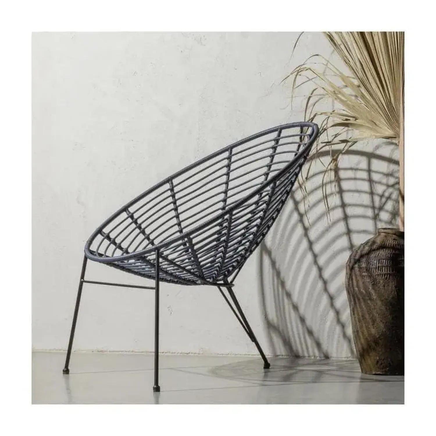 WOOOD Tuinstoelen|Jane Loungestoel tuin inkt