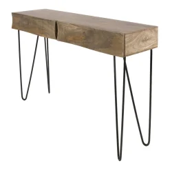 Kalfort Sidetables|Jasmina Sidetable 2 lades Mangohout 120cm