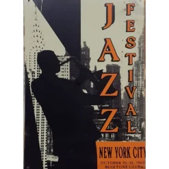 Metal Signs Metalen Borden|Jazz Festival New York - metalen bord