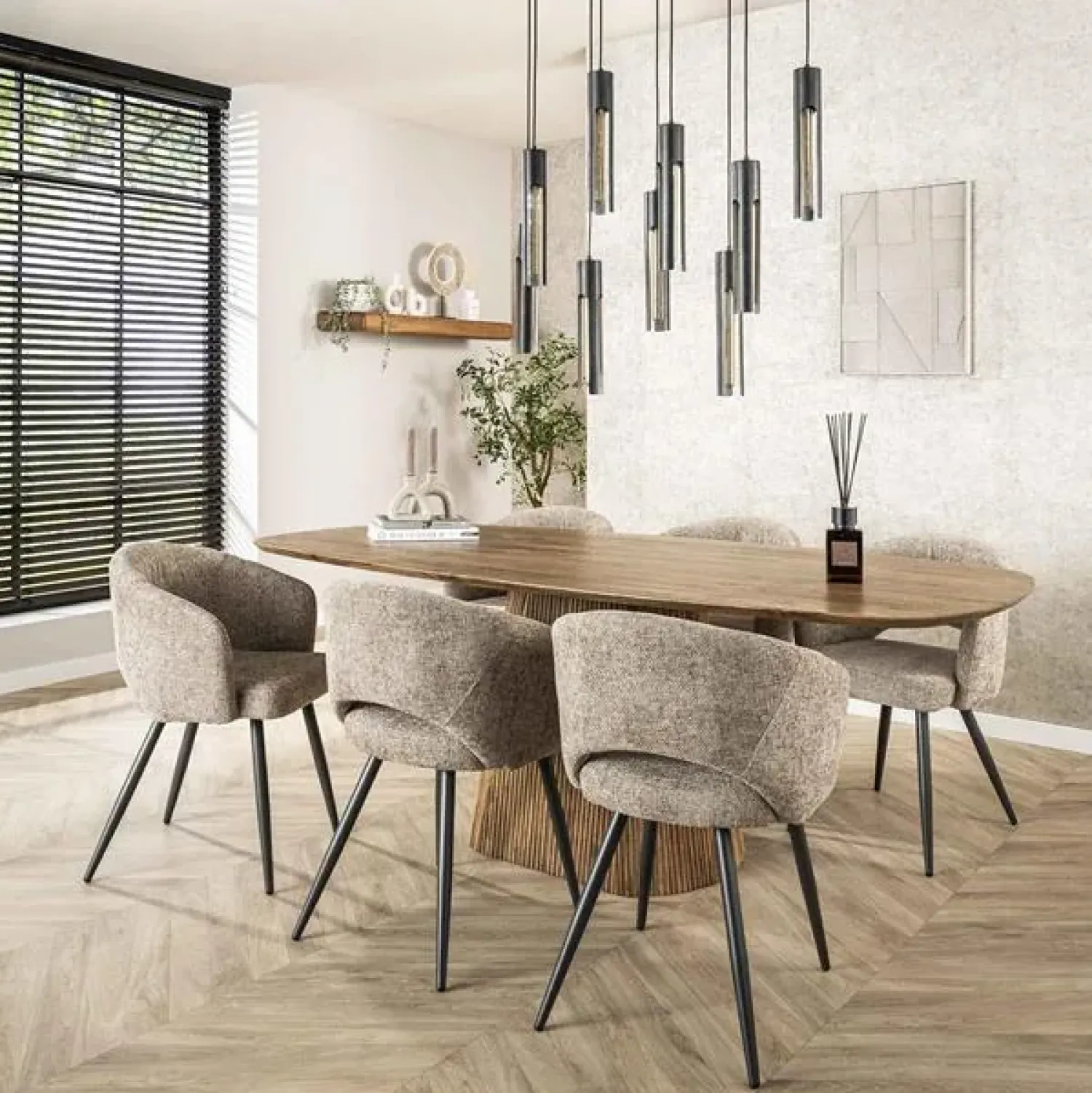 Kalfort Eettafels|Jean Eettafel Deens ovaal Mangohout 215cm