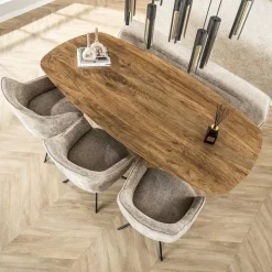 Kalfort Eettafels|Jean Eettafel Deens ovaal Mangohout 215cm