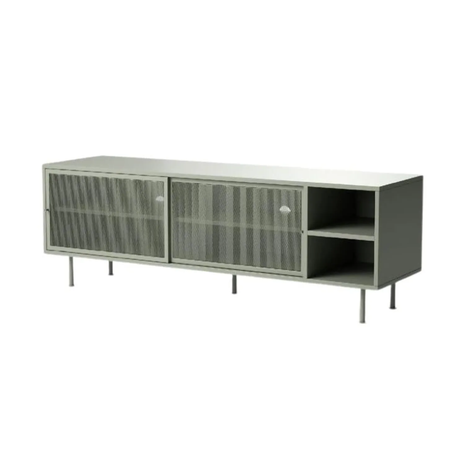 LykkeHome Industriele Kasten|Tv Meubels|Jeep Tv meubel Groen 160cm