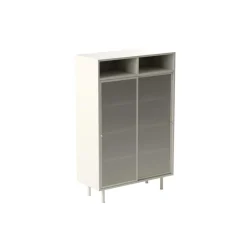 LykkeHome Wandkasten|Industriele Kasten|Jeep Wandkast Greige Laag 90cm