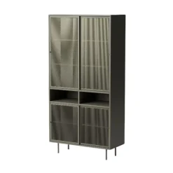 LykkeHome Wandkasten|Industriele Kasten|Jeep Wandkast Zwart Hoog 90cm