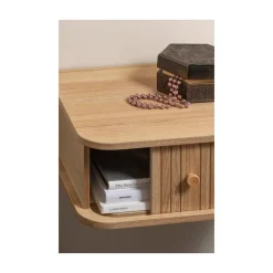 WOOOD Nachtkastjes|Industriele Kasten|Jena Hangend nachtkastje links/rechts MDF/grenen naturel 40cm