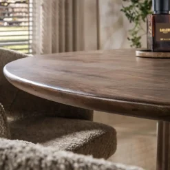 Kalfort Eettafels|Jennie Eettafel rond Bruin 130cm