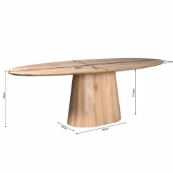 Furndea Eettafels|Jennifer Eettafel Ovaal Eikenhout 240cm