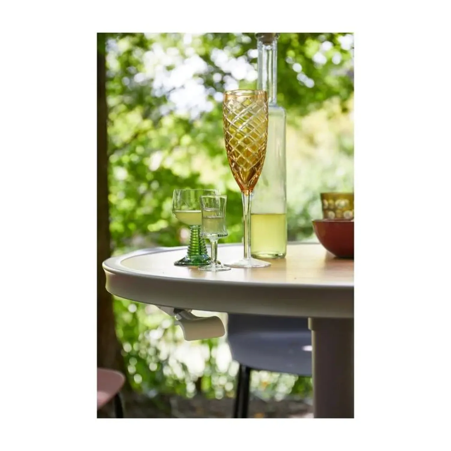 WOOOD Tuintafels|Jeppe Hoogte verstelbare bartafel tuin aluminium bruin/grijs 70cm