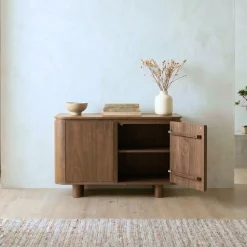 Vane Living Dressoirs|Industriele Kasten|Jessy Smal Dressoir Bruin 100cm
