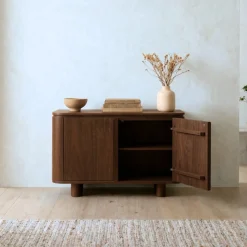 Vane Living Dressoirs|Industriele Kasten|Jessy Smal Dressoir Walnoot 100cm