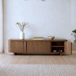 Vane Living Industriele Kasten|Tv Meubels|Jessy Tv Meubel Bruin 235 cm