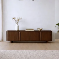 Vane Living Industriele Kasten|Tv Meubels|Jessy Tv Meubel Walnoot 155 cm