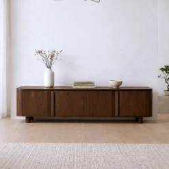 Vane Living Industriele Kasten|Tv Meubels|Jessy Tv Meubel Walnoot 195 cm