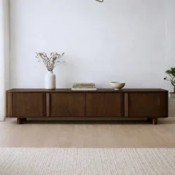 Vane Living Industriele Kasten|Tv Meubels|Jessy Tv Meubel Walnoot 235 cm