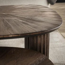 Kalfort Salontafels|Jill Salontafel set van 2 driehoekig Teakhout