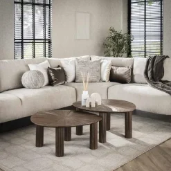 Kalfort Salontafels|Jill Salontafel set van 2 vierhoekig Teakhout