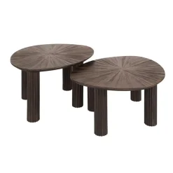 Kalfort Salontafels|Jill Salontafel set van 2 vierhoekig Teakhout