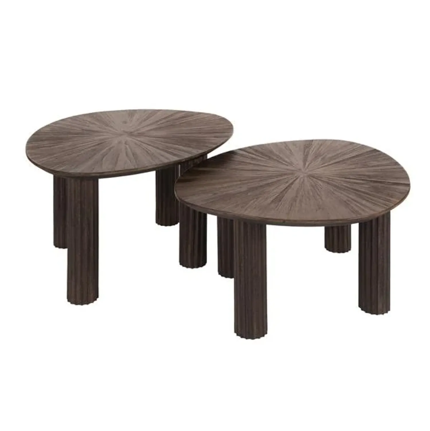 Kalfort Salontafels|Jill Salontafel set van 2 vierhoekig Teakhout