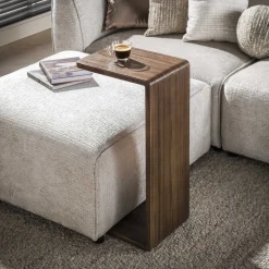 Kalfort Bijzettafels|Jill Teak Bijzettafel Teakhout Espresso 40cm