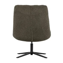 WOOOD Fauteuils|Job Draaifauteuil teddy groen