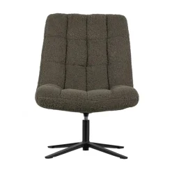 WOOOD Fauteuils|Job Draaifauteuil teddy groen