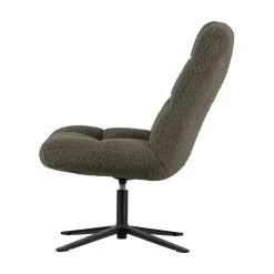 WOOOD Fauteuils|Job Draaifauteuil teddy groen