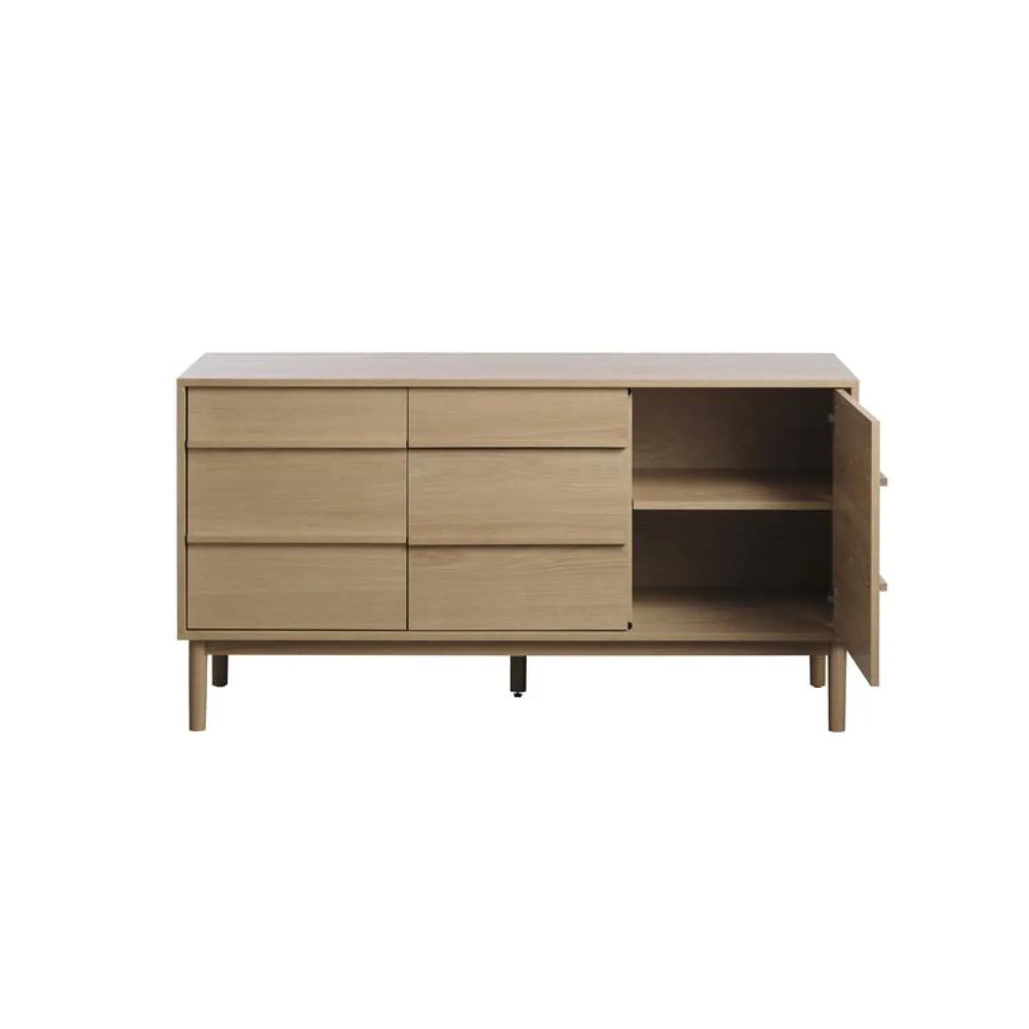LykkeHome Dressoirs|Industriele Kasten|Joey Dressoir naturel 140cm