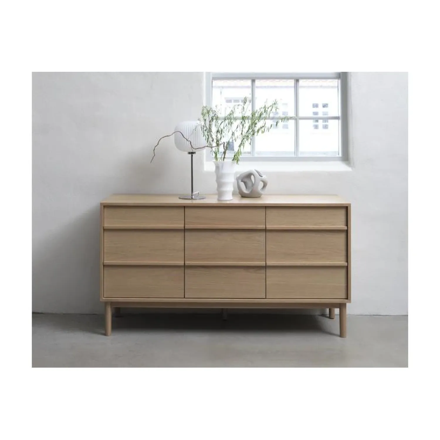 LykkeHome Dressoirs|Industriele Kasten|Joey Dressoir naturel 140cm