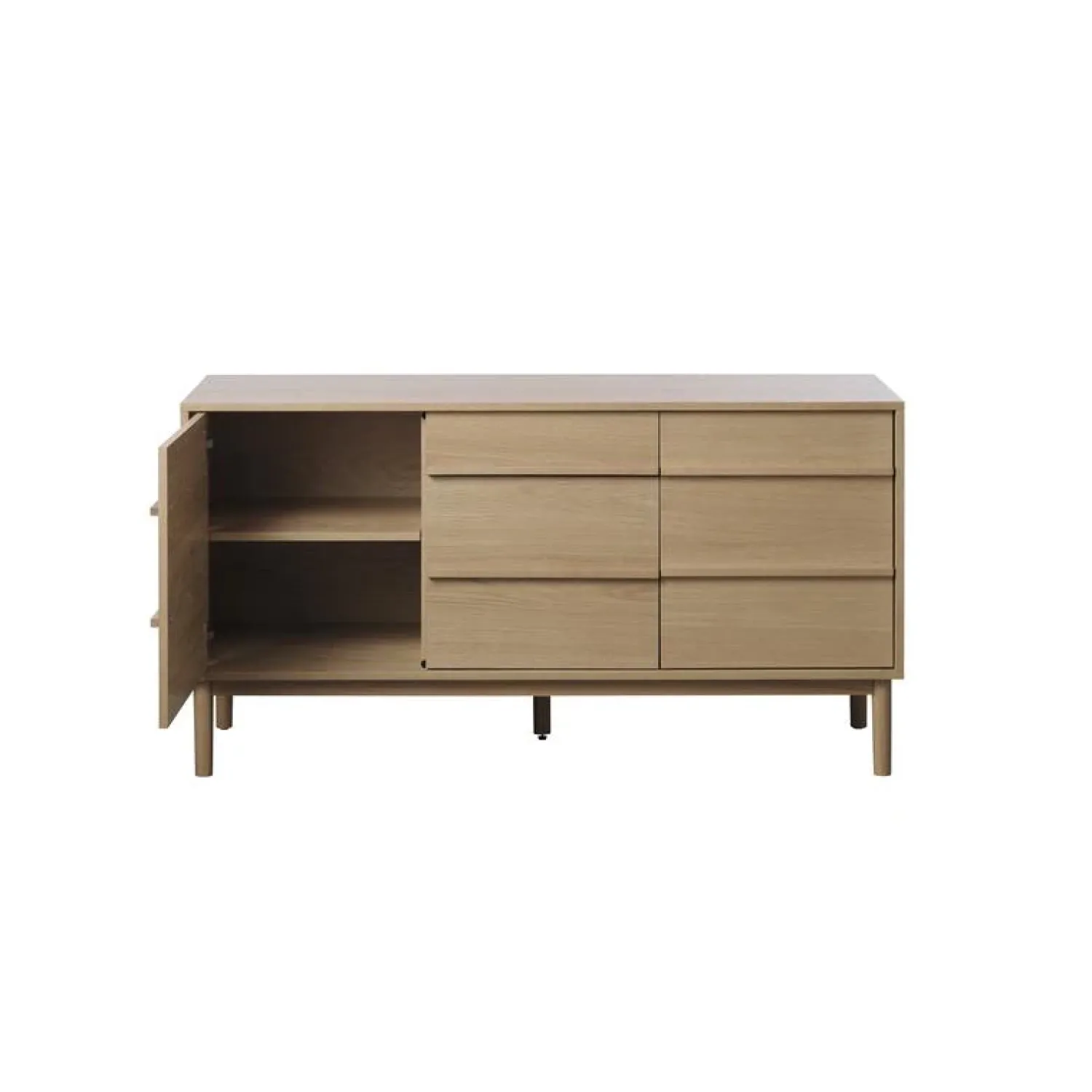 LykkeHome Dressoirs|Industriele Kasten|Joey Dressoir naturel 140cm