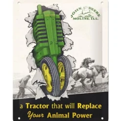 Metal Signs Metalen Borden|John Deere animal power - metalen bord