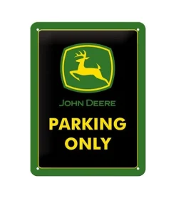 Metal Signs Metalen Borden|John Deere logo parking only - metalen bord