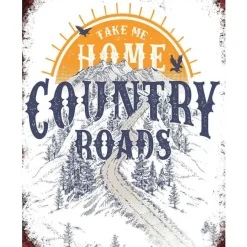 Metal Signs Metalen Borden|John Denver country roads - metalen bord