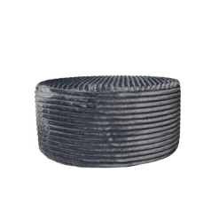 Furndea Hockers|Jonah Hocker Antraciet Ribstof 80cm