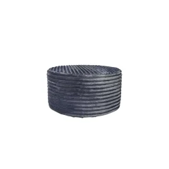 Furndea Hockers|Jonah Hocker Antraciet Ribstof 60cm