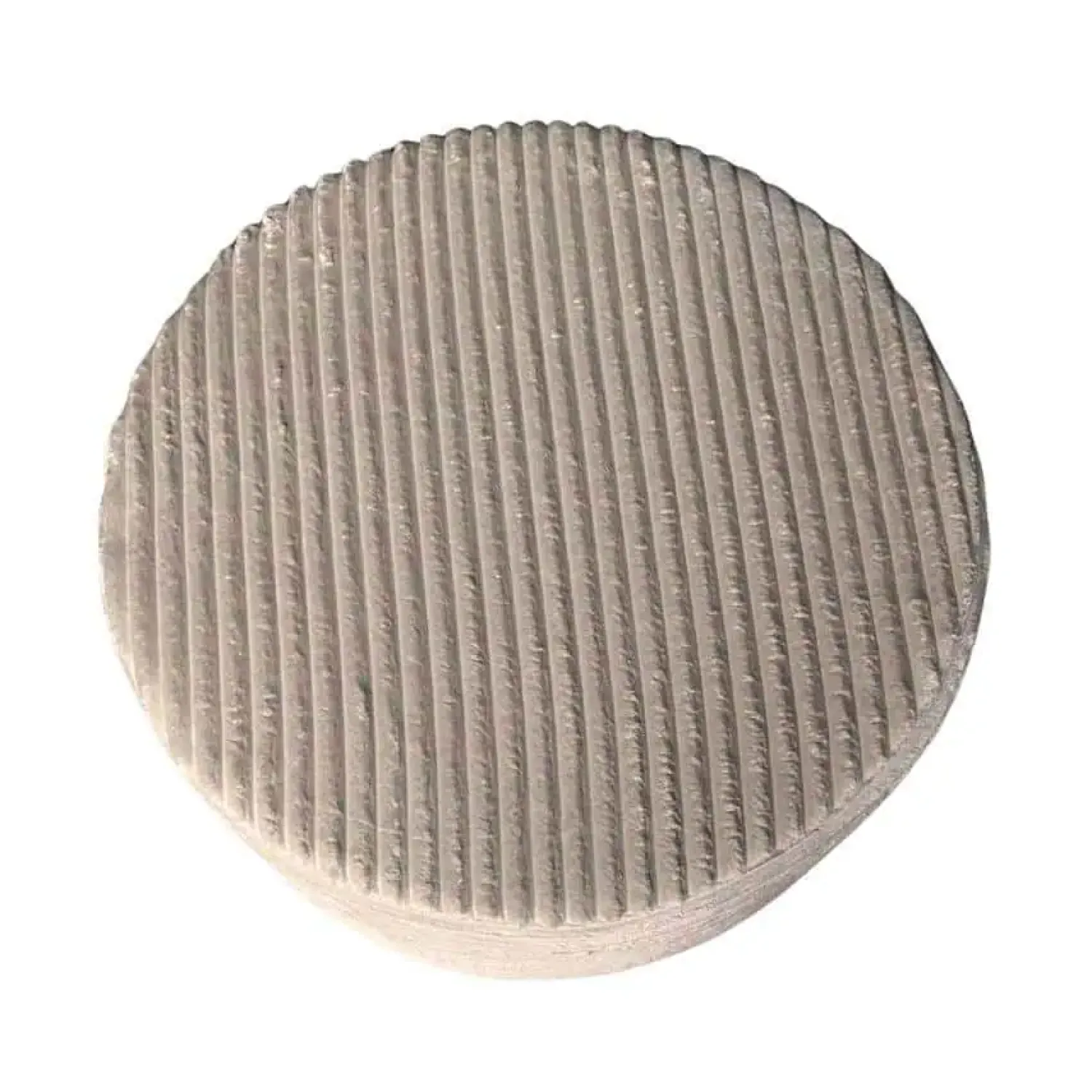 Furndea Hockers|Jonah Hocker Beige Ribstof 80cm