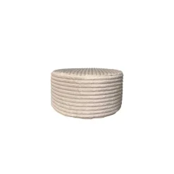 Furndea Hockers|Jonah Hocker Beige Ribstof 60cm