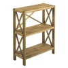 LykkeHome Wandkasten|Boekenkasten|Jonas 3 planken wandkast naturel eikenhoutfineer 70 cm