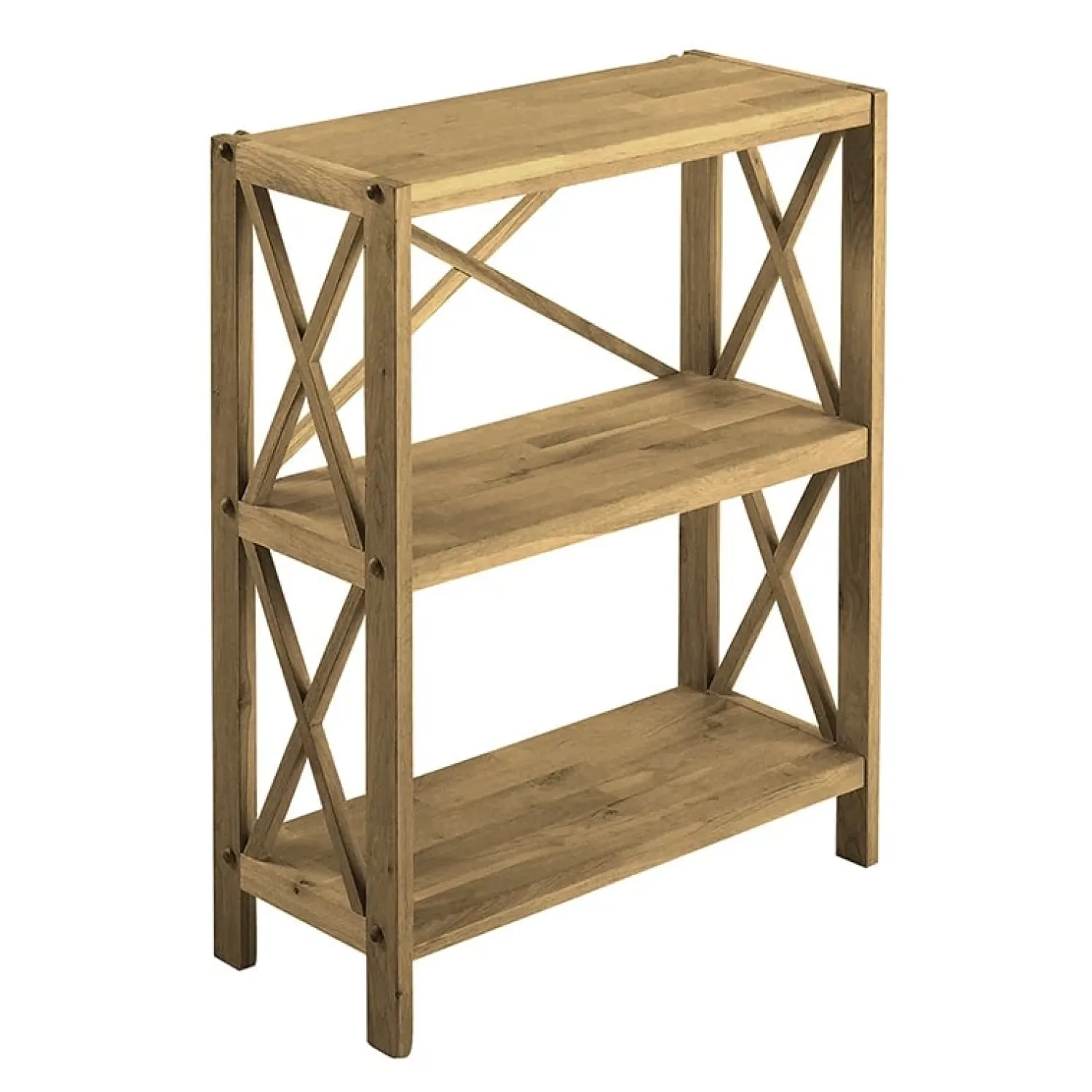 LykkeHome Wandkasten|Boekenkasten|Jonas 3 planken wandkast naturel eikenhoutfineer 70 cm