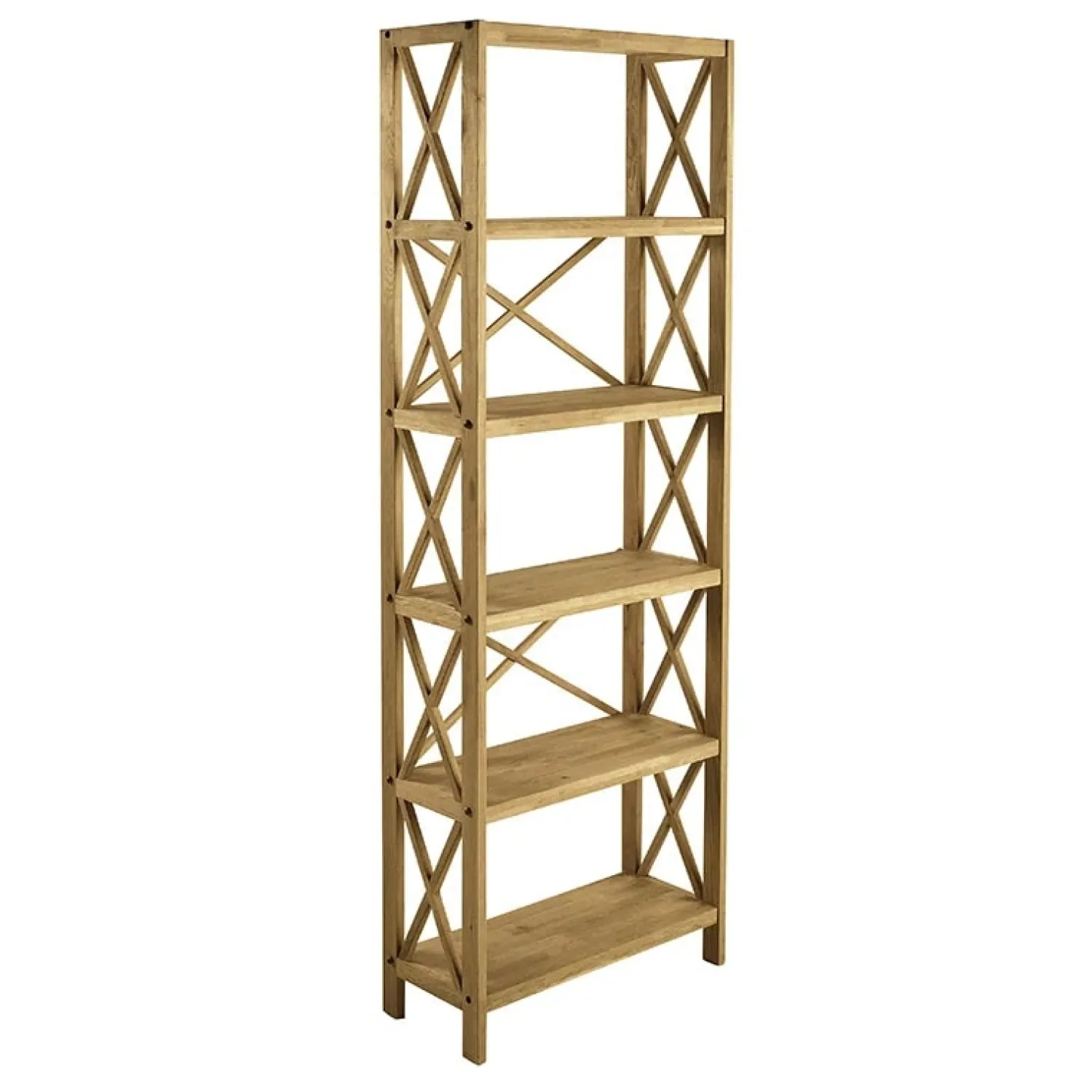 LykkeHome Wandkasten|Vakkenkasten|Jonas 6 planken wandkast naturel eikenhoutfineer 70 cm