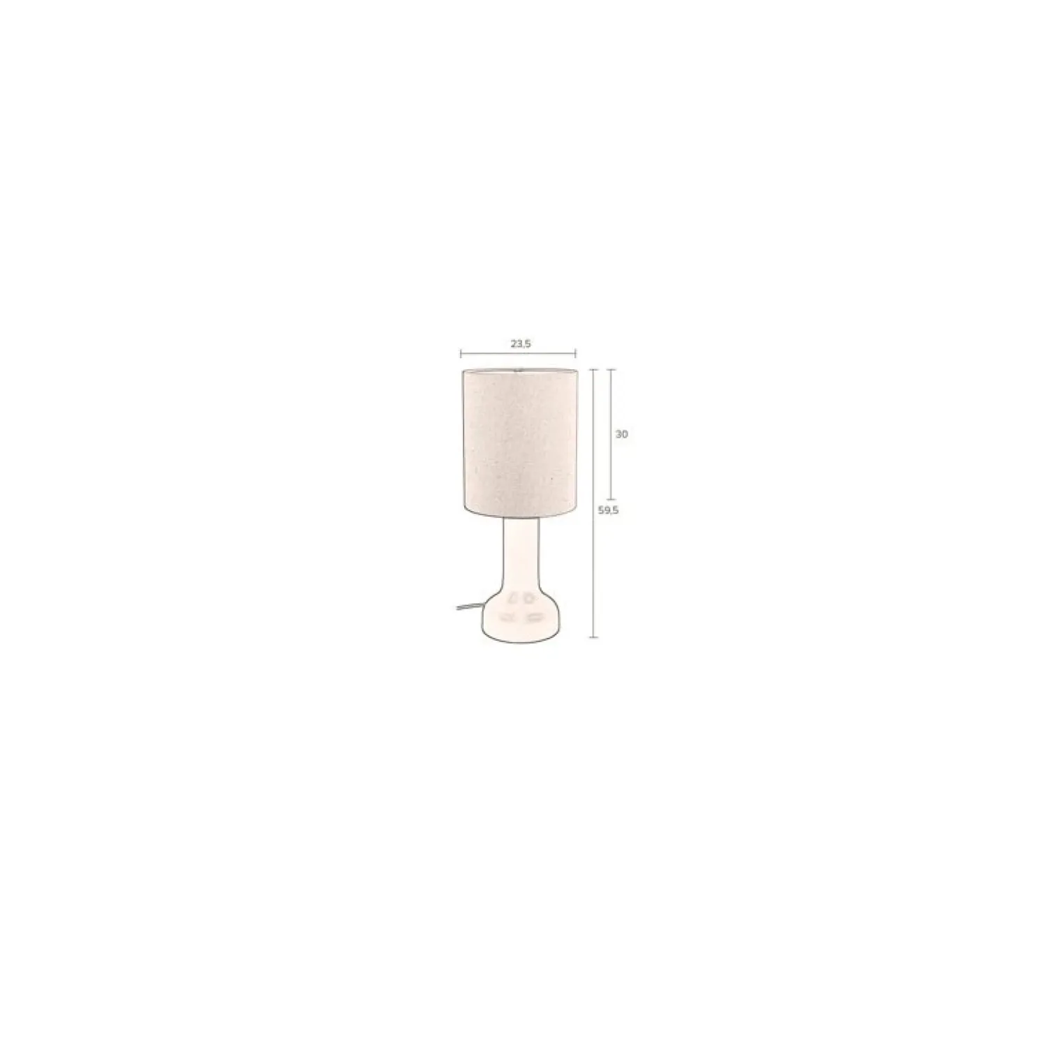 Dutchbone Tafellampen|Jones 1-lichts Tafellamp